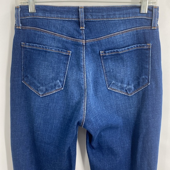 L’Agence Shane Distressed Slouchy Straight Jeans High Rise Medium Wash Size 26 - Picture 10 of 11